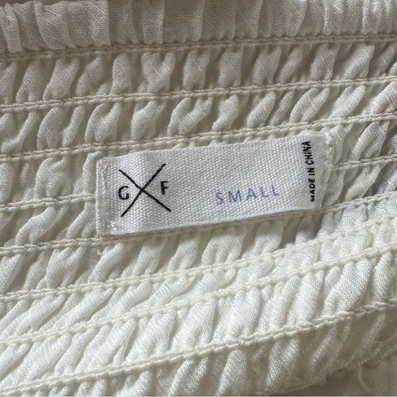 GENTLE Fawn-Floral Smocked Waist Lightweight Mini Dress (Size:Small) - Picture 7 of 7